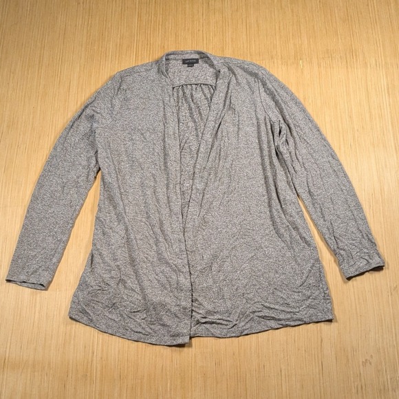 J.Jill Wearever Collection Gray Knit Cardigan Stretchy Minamilist Women's Medium - Picture 1 of 5